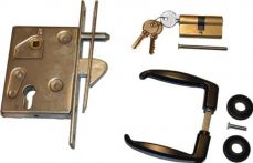 NW Schiebetürschloss-Set PZW PZW 25/60/72/8mm verz.ktg.Stulpl.210mm (3000256919)