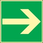 NW Rettungszeichen BGV A8 L148xB148mm Pfeil ger.Ku. (3000277474)