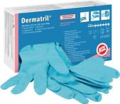 NW Einweghandschuhe Dermatril 740 Gr.7 blau Nitril EN 374,EN 455 Kat.III (4000371728)
