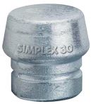 NW Schonhammerkopf SIMPLEX Kopf-D. 40mm Weichmetall silber hart HALDER (4000811688)
