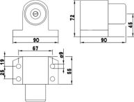 NW Anschlagpuffer DENI ROBUSTO LM silber lack. (3000251209)