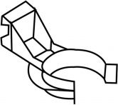 NW Sockelblendenhalter m. Clip Ku. schwarz ab 70mm z. Anschr. Hettich (3000271157)