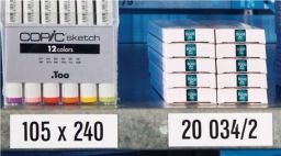 NW Lagerschild B20xL100xS0,6mm weiß Magnetfolie 100St./Btl.MAGNETOPLAN (9000452640)