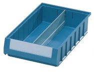 NW Längsteiler f.Regalkasten L 400xH 90mm Stahlbl.grau 10St./Btl. (9000453727)