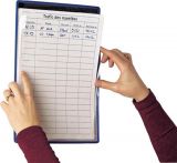 NW Kontrollblatthalter PVC m.Drahtrahmen ku.-ummantelt blau DIN A4 Ösen 5St./Btl. (9000492043)