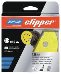 Norton Clipper Schleifscheiben 8-Loch Ø125 mm mit Selbsthaftung - 10 Stück