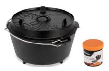 Petromax Feuertopf Dutch Oven Set FT9 mit Füßen inkl. Pflegepaste