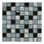 HPH Placke Mosaik Glasmosaik-NGW 3x3 schwarz/grau glzd. 30x30x0,8 cm Art. 14780