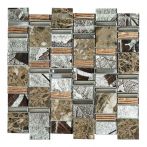 HPH Placke Mosaik FOGLIA-2 marrone poliert 30x30x0,8 cm Art. 15335
