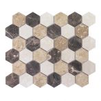 HPH Placke Mosaik ESAGONA-4 30x26x0,8 cm beige/marrone Art. 15425