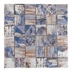 HPH Placke Mosaik Modo SHABBY CHIC-1 azul 4,8x4,8 30x30x0,8 cm Art. 15673