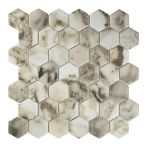 HPH Placke Mosaik ESAGONA-5 Marmo beige glänzend/matt 28,6x28,4cm I 15773
