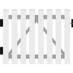Profex PVC Vorgartenzaun Pforte weiß 100x80cm gerade inkl. Zubehör