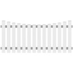 Profex PVC Vorgartenzaun weiß 180x80/70cm Bogen unten