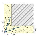 Protektor Nr.: 1159 Drahtrichtwinkel für den Innen- und Außenputz