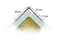 Protektor Nr.: 37324 Kompositprofil OS-300 für Kanten im Trockenbau Papierkaschiert, Stab für 90 Grad Außenecke