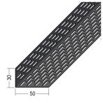 Protektor Nr.: 9043 Lüftungswinkel beidseitige Rechtecklochung Alu schwarz