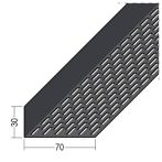 Protektor Nr.: 9044 Lüftungswinkel einseitige Rechtecklochung Alu schwarz