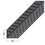 Protektor Nr.: 9300 Lüftungswinkel beidseitige Rechtecklochung Alu schwarz