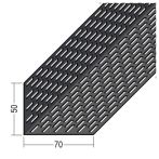 Protektor Nr.: 9303 Lüftungswinkel beidseitige Rechtecklochung Alu schwarz