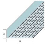 Protektor Nr.: 9306 Lüftungswinkel einseitige Rechtecklochung Alu