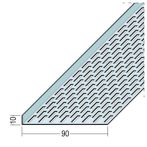 Protektor Nr.: 9314 Lüftungswinkel einseitige Rechtecklochung Alu