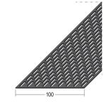 Protektor Nr.: 9325 Lüftungsstreifen Rechtecklochung schwarz Alu