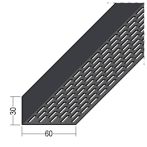 Protektor Nr.: 9331 Lüftungswinkel einseitige Rechtecklochung Alu schwarz