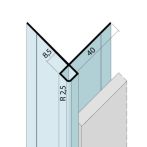 Protektor Nr.: 9440 Kantenprofil ohne Schnittkantenüberdeckung Alu