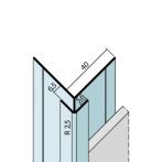 Protektor Nr.: 9444 Kantenprofil mit Schnittkantenüberdeckung Alu