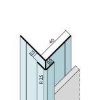Protektor Nr.: 9446 Kantenprofil mit Schnittkantenüberdeckung Alu