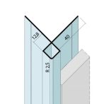 Protektor Nr.: 9460 Kantenprofil ohne Schnittkantenüberdeckung Alu