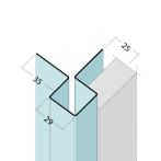 Protektor Nr.: 9484 Kantenprofil ohne Schnittkantenüberdeckung Alu