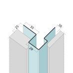 Protektor Nr.: 9485 Kantenprofil ohne Schnittkantenüberdeckung Alu