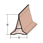 Protektor Nr.: 3906 Scheinfugenprofil Estrich PVC 40mm 3m