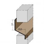 Protektor Nr.: 3554 Fugen-Z-Profil horizontal PVC