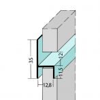 Protektor Nr.: 9089 Fugen-h-Profil horizontal Alu EV1