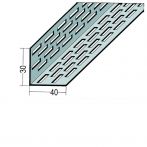 Protektor Nr.: 9301 Lüftungswinkel beidseitige Rechtecklochung Alu