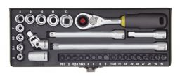 Proxxon Steckschlüssel- u. Schraubersatz 32-tlg. Feinmechaniker 1/4 Zoll