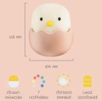 MegaLight Nachtlicht Küken Eggy Egg mit Akku | Dimmbar | inkl. USB Kabel