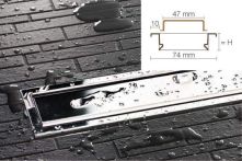 Schlüter KERDI LINE KL Rahmen mit Rost - Edelstahl poliert