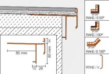 Schlüter BARA RAKE Randprofil Außenecke
