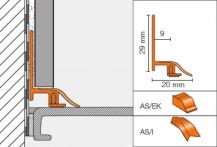 Schlüter DILEX AS Anschlussfuge Endkappenset -Brillantweiß