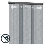 Schellenberg Fliegen-Teleskopvorhang Anthrazit 95x220cm