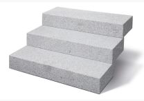 Seltra Blockstufe Silver Naturstein gestrahlt Hellgrau, Naturstein - 15x35 cm