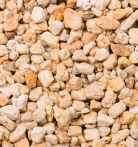 Seltra Kies Taunusquarz rund Hellgelb, Quarzit