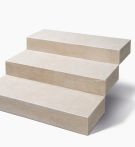 Seltra Blockstufe Orello Crema Cremebeige, geflammt/gebürstet, Naturstein - 15x35 cm
