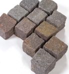 Seltra Pflaster Trentino gespalten Grau-Rot-Bunt, Naturstein