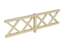 Skan Holz Brüstung Andreaskreuz Fichte, 335x84 cm - Natur