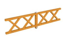 Skan Holz Brüstung Andreaskreuz Fichte, 400x84 cm - Eiche hell